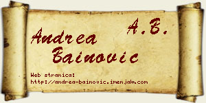 Andrea Bainović vizit kartica